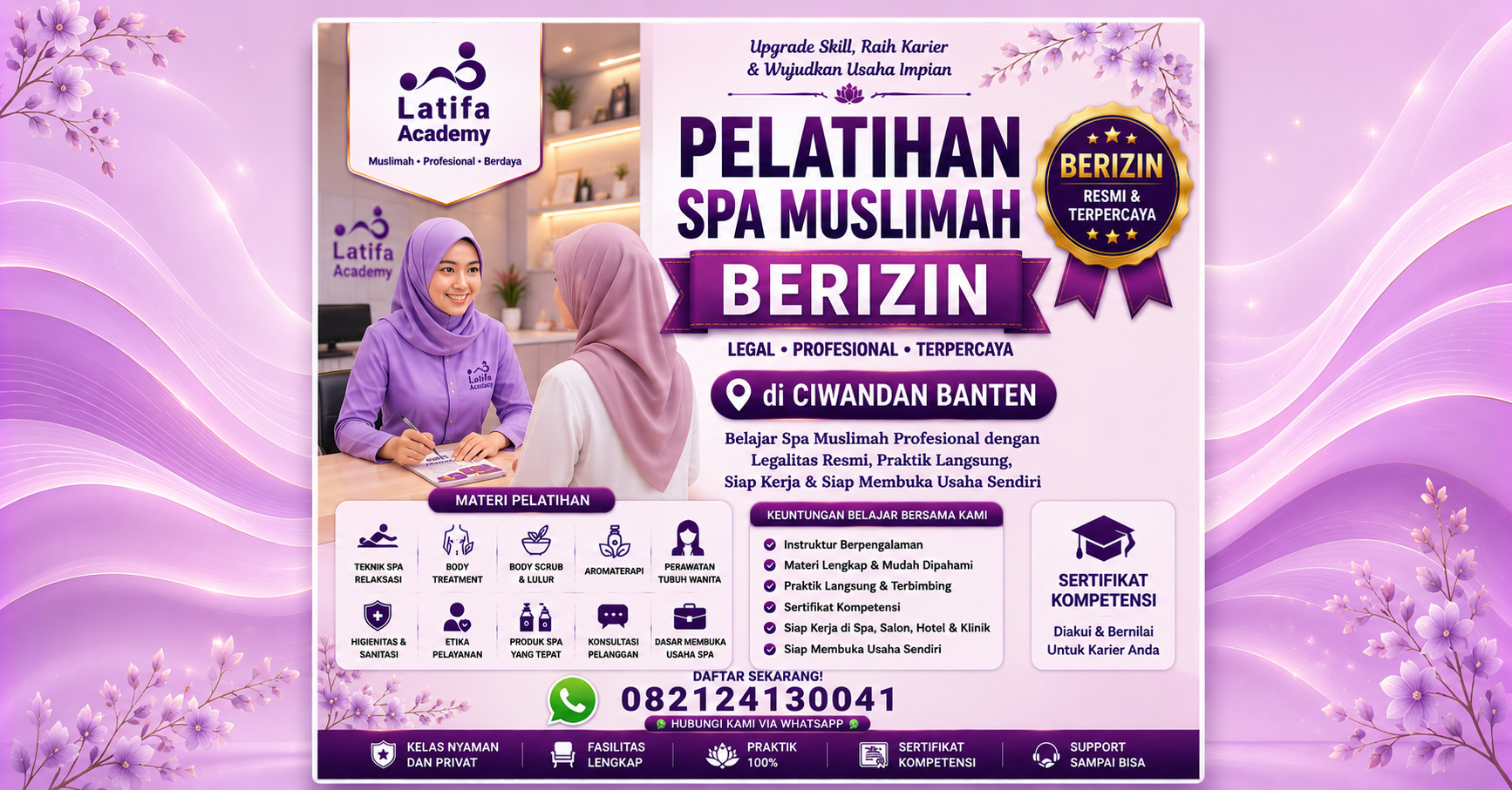 Pelatihan Spa Muslimah Berizin di Ciwandan Banten 082124130041